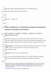 Research paper thumbnail of Effect of temperature on reproduction, development, and phenotypic plasticity of <i>Drosophila suzukii</i> in Brazil