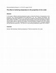 Research paper thumbnail of The Effect of Sintering Temperature to the Properties of Zinc Oxide