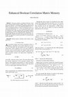 Research paper thumbnail of Enhanced Boolean Correlation Matrix Memory