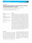 Research paper thumbnail of Pathogens, faecal indicators and human-specific microbial source-tracking markers in sewage