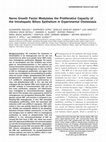 Research paper thumbnail of Nerve growth factor modulates the proliferative capacity of the intrahepatic biliary epithelium in experimental cholestasis