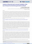 Research paper thumbnail of Analysis of financial and economic feasibility of the use of vinasse for electricity generation in Brazil