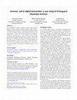 Research paper thumbnail of Archives' call to Digital Humanities