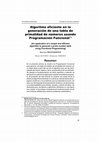 Research paper thumbnail of Algoritmo eficiente en la generación de una tabla de primalidad de números usando Programación Funcional [An application of a simple and efficient algorithm to generate a prime number table using Functional Programming]