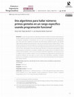 Research paper thumbnail of Dos algoritmos para hallar números primos gemelos en un rango específico usando programación funcional