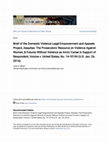 Research paper thumbnail of Brief of the Domestic Violence Legal Empowerment and Appeals Project, Aequitas: The Prosecutors' Resource on Violence Against Women, & Futures Without Violence as Amici Curiae in Support of Respondent, Voisine v. United States, No. 14-10154 (U.S. Jan. 26, 2016)