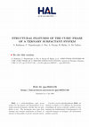 Research paper thumbnail of Structural Features of the Cubic Phase of a Ternary Surfactant System