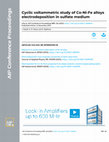 Research paper thumbnail of Cyclic voltammetric study of Co-Ni-Fe alloys electrodeposition in sulfate medium