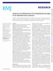 Research paper thumbnail of Analysis of cost effectiveness of screening Danish men aged 65 for abdominal aortic aneurysm