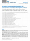 Research paper thumbnail of Analysis of outcomes of emergency general and gastrointestinal surgery during the COVID-19 pandemic