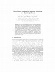 Research paper thumbnail of Deep Query Ranking for Question Answering over Knowledge Bases