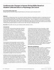 Research paper thumbnail of Cardiovascular Changes in Human Diving Reflex Based on Student-Collected Data in a Physiology Lab Course