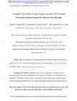 Research paper thumbnail of Acceptability and Feasibility of Genetic Testing to Assess Risk of HIV-Associated Neurocognitive Impairment among Thai Adolescents and Young Adults