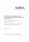 Research paper thumbnail of Unauthorized Immigration, Fiscal Conservatism, and Partisan Support for the Republicans