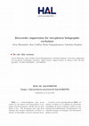 Research paper thumbnail of Zero-order suppression for two-photon holographic excitation