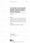 Research paper thumbnail of The Calculation Of Fuel Consumption Reduction In The Drying Process As A Function Of Wasted Air Temperature