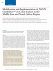 Research paper thumbnail of Modification and Implementation of NCCN Guidelines™ on Colon Cancer in the Middle East and North Africa Region