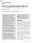 Research paper thumbnail of Patients’ and healthcare providers’ perceptions and practices regarding hypertension, pharmacy-based care, and mHealth in Lagos, Nigeria