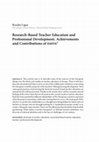 Research paper thumbnail of Research-Based Teacher Education and Professional Development. Achievements and Contributions of EDiTE