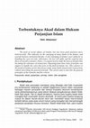 Research paper thumbnail of Terbentuknya Akad dalam Hukum Perjanjian Islam