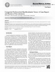 Research paper thumbnail of Congenital Peribronchial Myofibroblastic Tumor: A Case Report and Review of the Literature