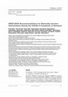 Research paper thumbnail of SRED-ARCE Recommendations for Minimally Invasive Interventions During the COVID-19 Pandemic in Romania