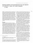 Research paper thumbnail of Numerical simulation of the three-dimensional micro-scale dispersion of air-pollutants in regions with complex topography