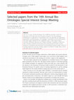 Research paper thumbnail of Selected papers from the 14th Annual Bio-Ontologies Special Interest Group Meeting