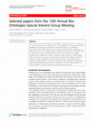 Research paper thumbnail of Selected papers from the 13th Annual Bio-Ontologies Special Interest Group Meeting