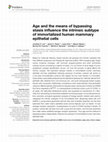 Research paper thumbnail of Age and the means of bypassing stasis influence the intrinsic subtype of immortalized human mammary epithelial cells