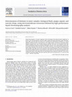 Research paper thumbnail of Determination of thebaine in water samples, biological fluids, poppy capsule, and narcotic drugs, using electromembrane extraction followed by high-performance liquid chromatography analysis