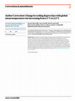 Research paper thumbnail of Author Correction: Change in cooling degree days with global mean temperature rise increasing from 1.5 °C to 2.0 °C