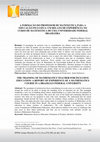 Research paper thumbnail of A Formação Do Professor De Matemática Para a Educação Inclusiva: Um Relato De Experiência No Curso De Matemática De Uma Universidade Federal Brasileira