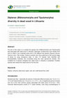 Research paper thumbnail of Dipteran (Bibionomorpha and Tipulomorpha) diversity in dead wood in Lithuania