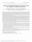 Research paper thumbnail of Findings from the WeighWell feasibility study of post-partum weight loss: Challenges for a randomised controlled trial