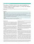 Research paper thumbnail of Perception of Esthetic Attractiveness and Acceptability of Colored Composite Filling amongst 3–12 Years Old Children: An Observational Study