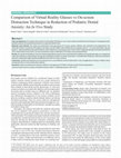 Research paper thumbnail of Comparison of Virtual Reality Glasses vs On-screen Distraction Technique in Reduction of Pediatric Dental Anxiety: An In Vivo Study