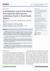 Research paper thumbnail of A retrospective review of the factors that negatively influenced the eradication of polio in South-South, Nigeria