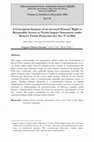 Research paper thumbnail of A Conceptual Analysis of an Accused Persons' Right to Reasonable Access to Victim Impact Statements under Kenya's Victim Protection Act No. 17 of 2014