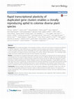 Research paper thumbnail of Rapid transcriptional plasticity of duplicated gene clusters enables a clonally reproducing aphid to colonise diverse plant species