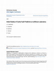 Research paper thumbnail of Initial Studies of Cavity Fault Prediction at Jefferson Laboratory