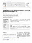 Research paper thumbnail of Masa anexial derecha con diagnóstico intraoperatorio de mucocele apendicular. A propósito de un caso