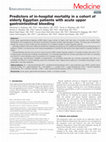 Research paper thumbnail of Predictors of in-hospital mortality in a cohort of people living with HIV (PLHIV) admitted to an academic medical intensive care unit from 2009 to 2014: A retrospective cohort study