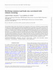 Research paper thumbnail of Declining common toad body size correlated with climate warming