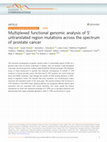 Research paper thumbnail of Multiplexed functional genomic analysis of 5’ untranslated region mutations across the spectrum of prostate cancer