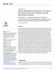 Research paper thumbnail of Factors affecting fisher decisions: The case of the inshore fishery for European sea bass (Dicentrarchus labrax)