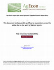 Research paper thumbnail of ISNAR agricultural research indicator series : a global data base on national agricultural research systems