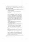 Research paper thumbnail of The contribution of agricultural input industries to agricultural innovation