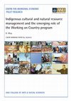 Research paper thumbnail of Government support for Indigenous cultural and natural resource management in Australia: The role of the Working on Country program