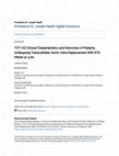 Research paper thumbnail of TCT-142 Clinical Characteristics and Outcomes of Patients Undergoing Transcatheter Aortic Valve Replacement With STS PROM of ≤3%